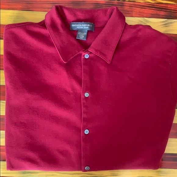 Banana Republic Red, XXL long sleeve button down - Picture 2 of 3